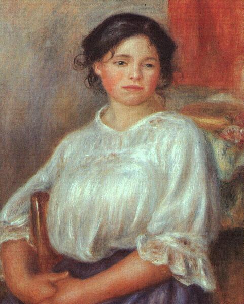 Pierre Renoir Young Girl Seated France oil painting art